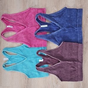 Zenana Ribbed Cropped Racerback Tank Top/Bralette